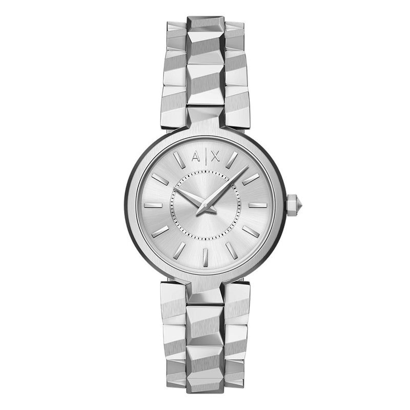 Armani Exchange Audora Round Silver Dial Watch AX4405-zoom-