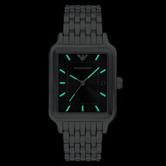 Emporio Armani Rectangular Black Dial Watch AR11755