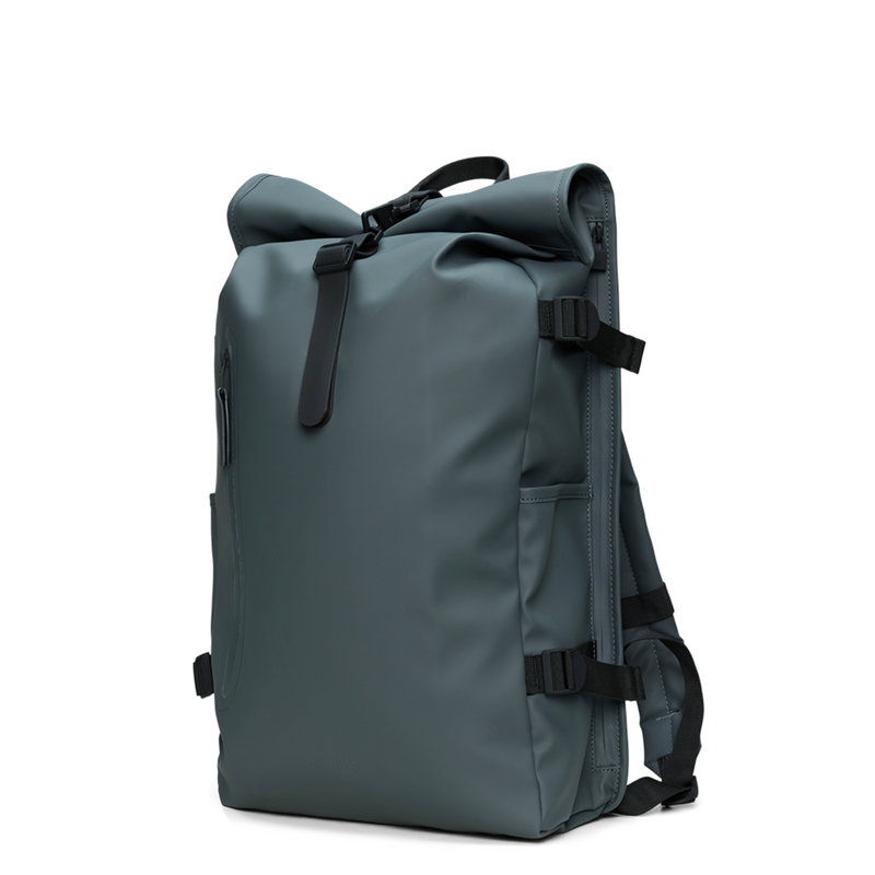 Rains Dark Grey Rolltop Backpack Large R14590-153-zoom-