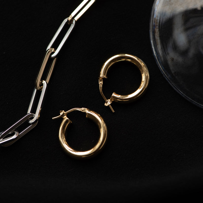 Parte Di Me Bibbiena Poppi Femmes Créoles Plaqué or 14 carats PDM36056-zoom-