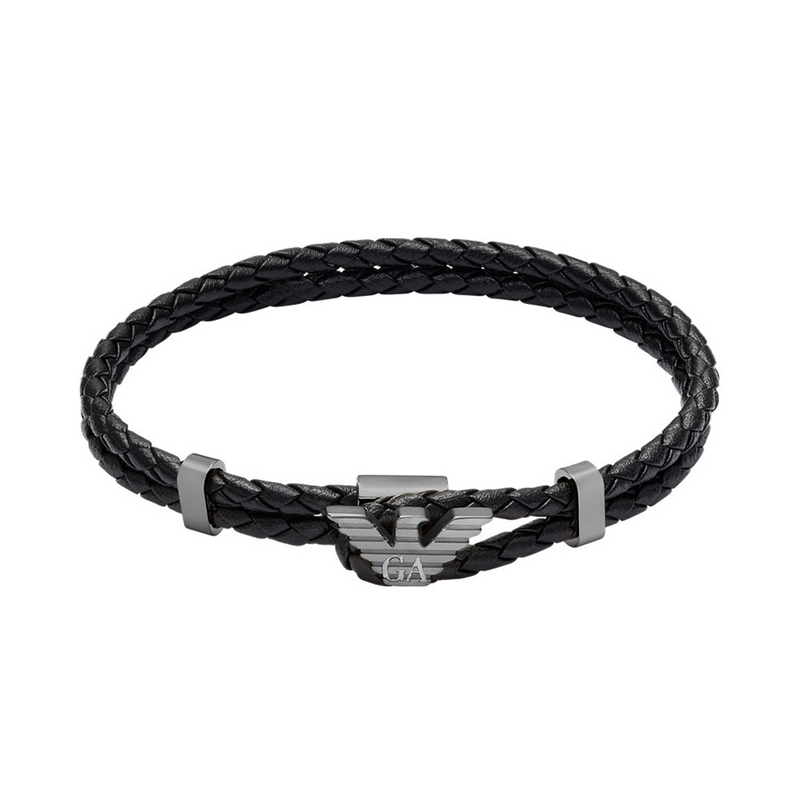 Emporio Armani Leather Men's Bracelet EGS3322060-zoom-