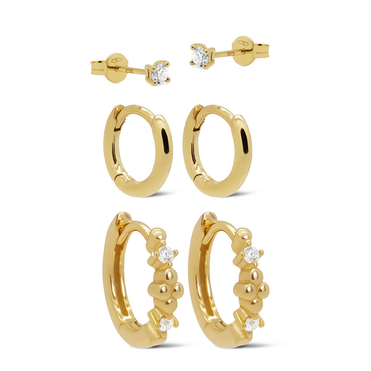 Karma 925 Sterling Silver Soleil Earparty EPV40GP