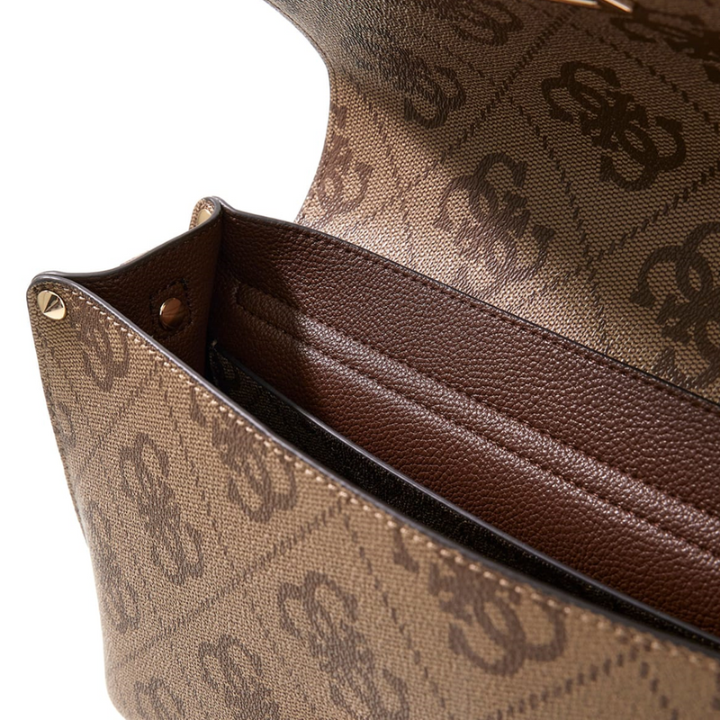 Guess Meridian II Latte Logo Flap Crossbody HWOS69-74200-LTL-zoom-