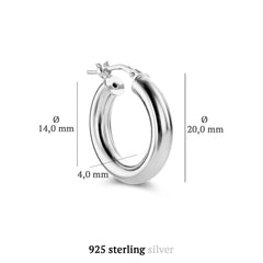 Parte di Me Bibbiena Poppi Casentino 925 sterling Silver Hoop Earrings PDM36052
