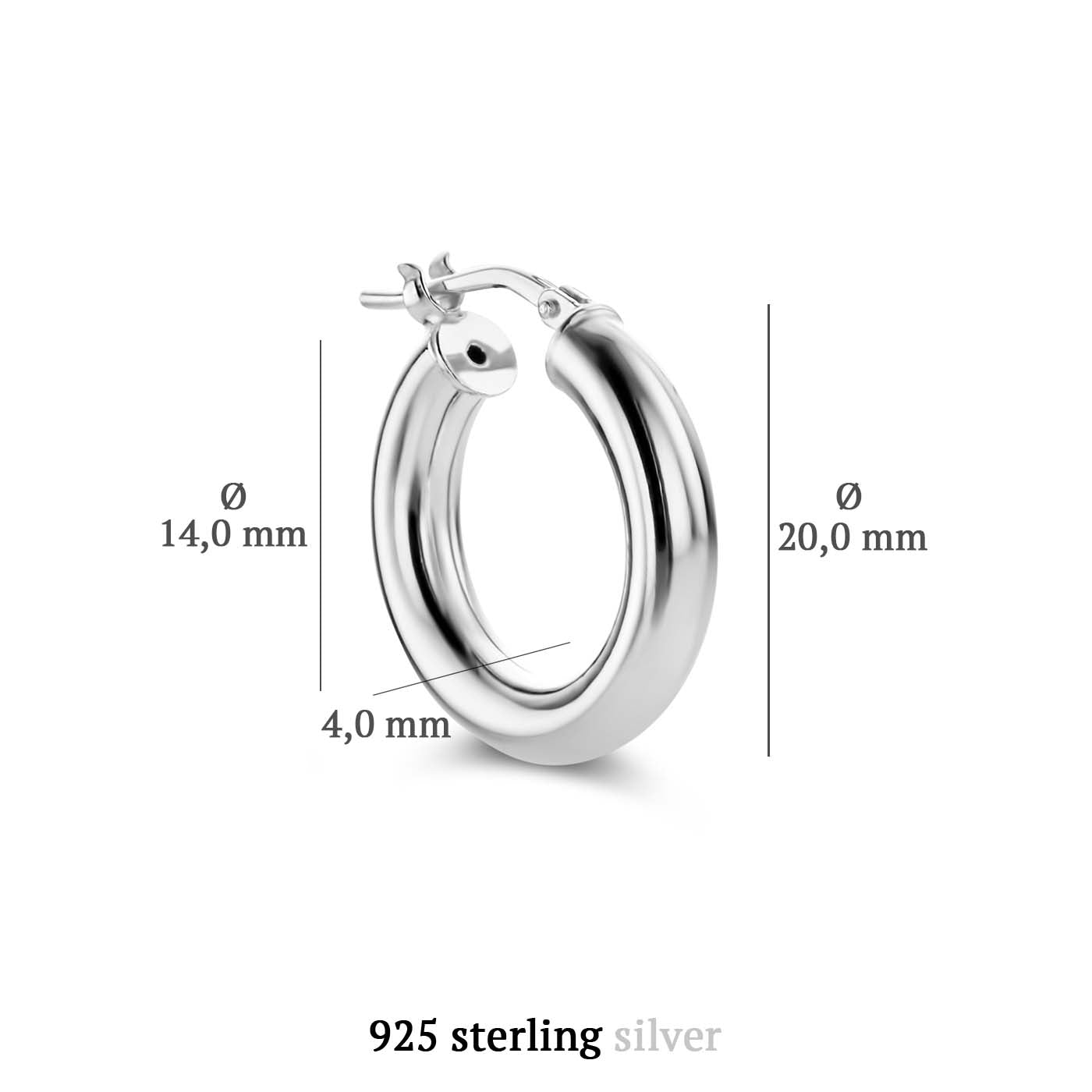 Parte di Me Bibbiena Poppi Casentino 925 sterling Silver Hoop Earrings PDM36052