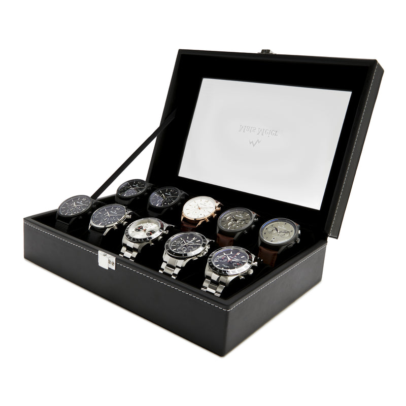 Mats Meier Mont Fort Hommes Boîte à Montres Noir MM-Watchbox-1916-zoom-