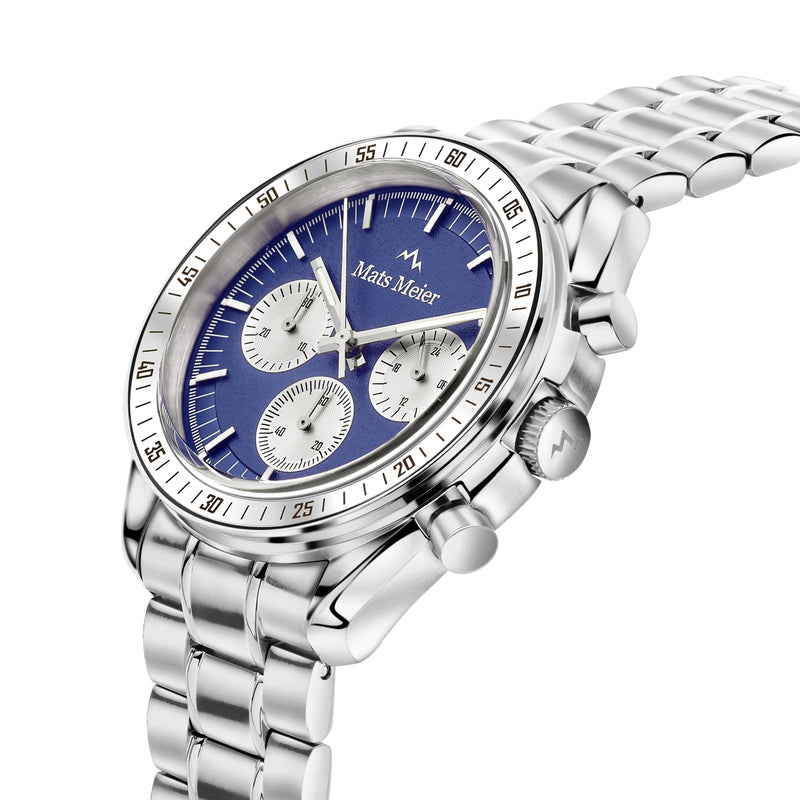 Mats Meier Arosa Racing Hommes Montre Argent MM50014-zoom-