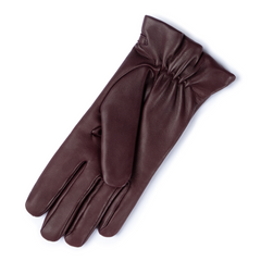 Isabel Bernard Honoré Marcelia Bordeaux Red goatskin leather gloves IB67001-352-6.5