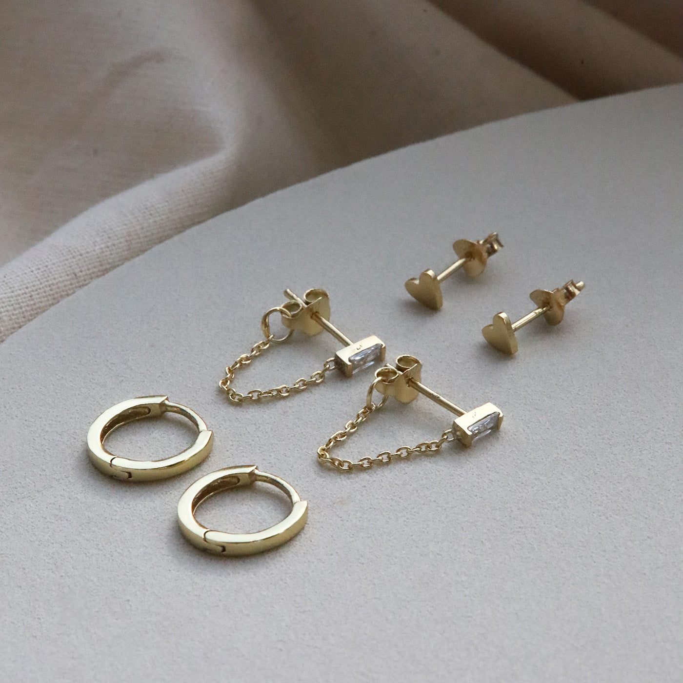 Karma 14 karat gold plated Earparty EPV10GP