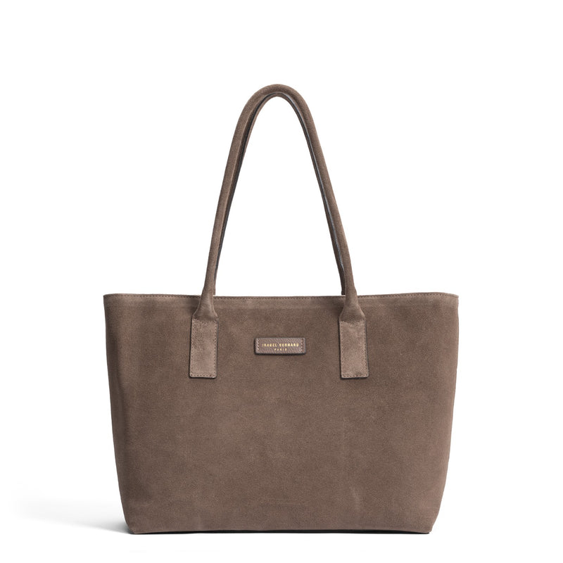 Isabel Bernard Honoré Elin Taupe Sac À Épaule En Daim IB25111-178-zoom-