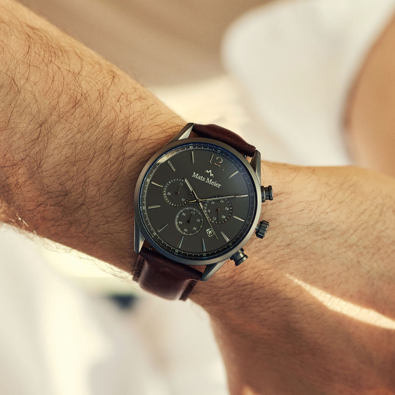 Mats Meier Grand Cornier Hommes Montre Marron MM00104-zoom-