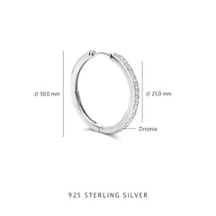 Parte Di Me Santa Maria della Base 925 sterling Silver Hoop Earrings PDM36075