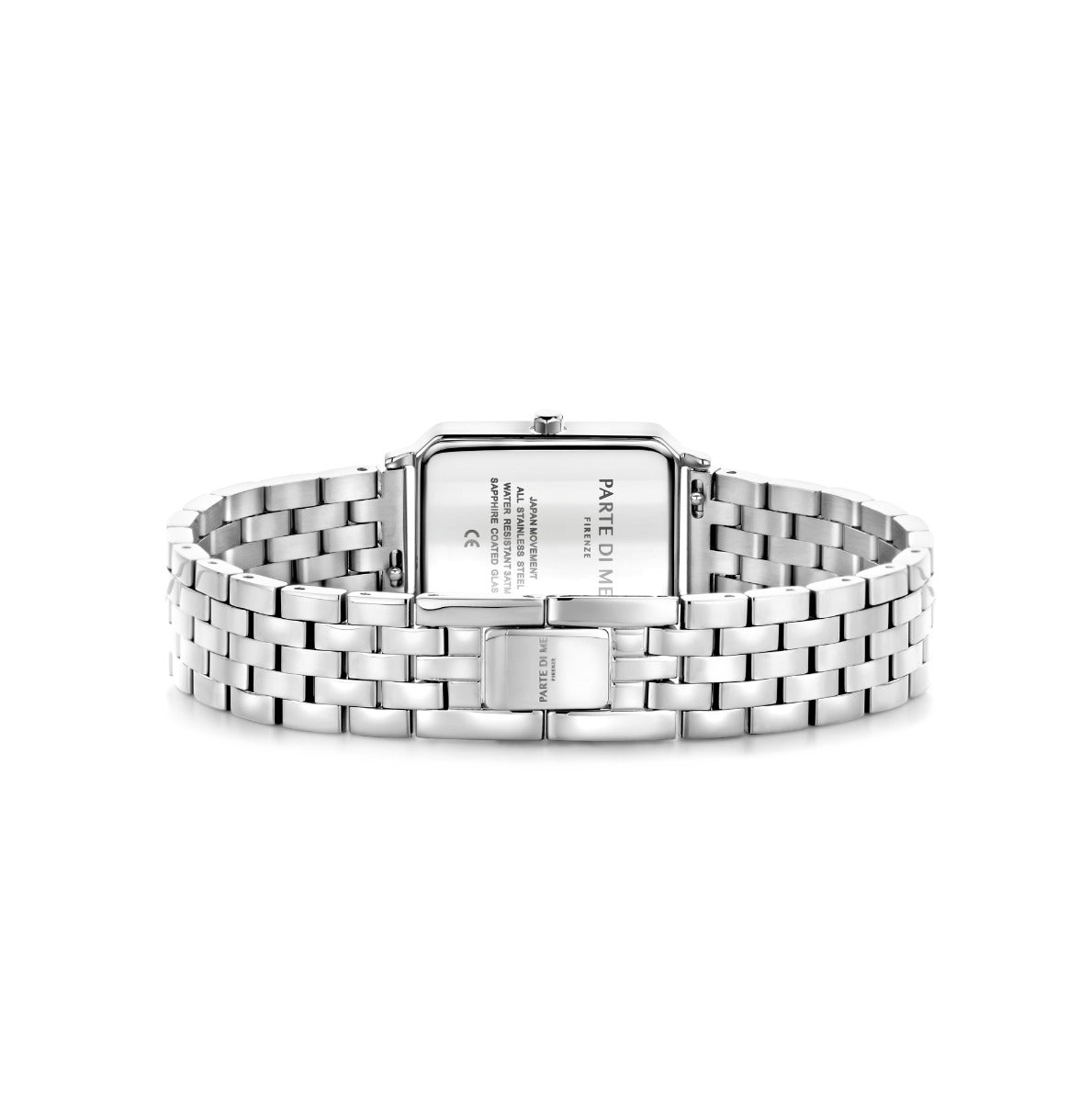 Parte di Me Orologio rectangular ladies watch silver coloured and black PDM09025