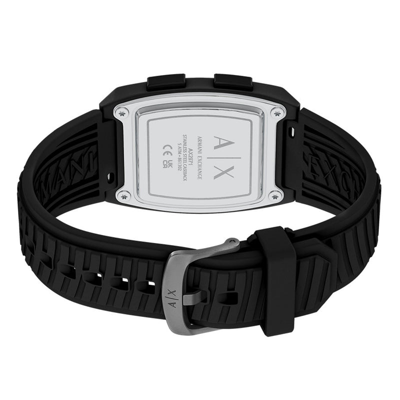 Armani Exchange Oval Black Dial Watch AX2971-zoom-