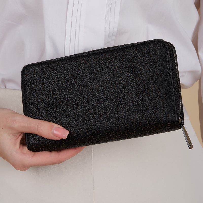 Armani Exchange Femmes Portefeuille Zippé Noir 948068-3R713-00020-zoom-