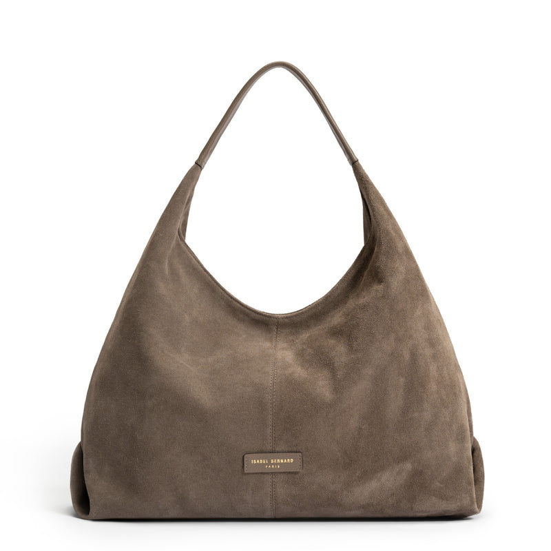 Isabel Bernard Honoré Grace sac bandoulière en suède taupe IB25093-178-zoom-