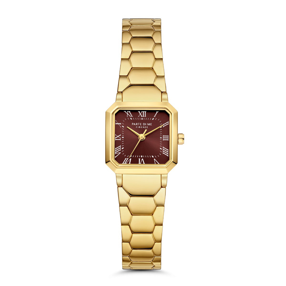 Parte di Me Orologio Square ladies watch gold coloured and dark brown PDM09031