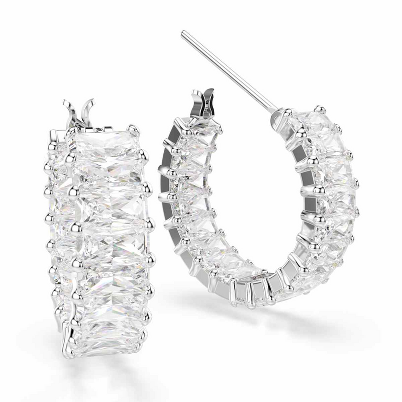 Swarovski Matrix Boucles D'Oreilles En Argent 5733397-zoom-