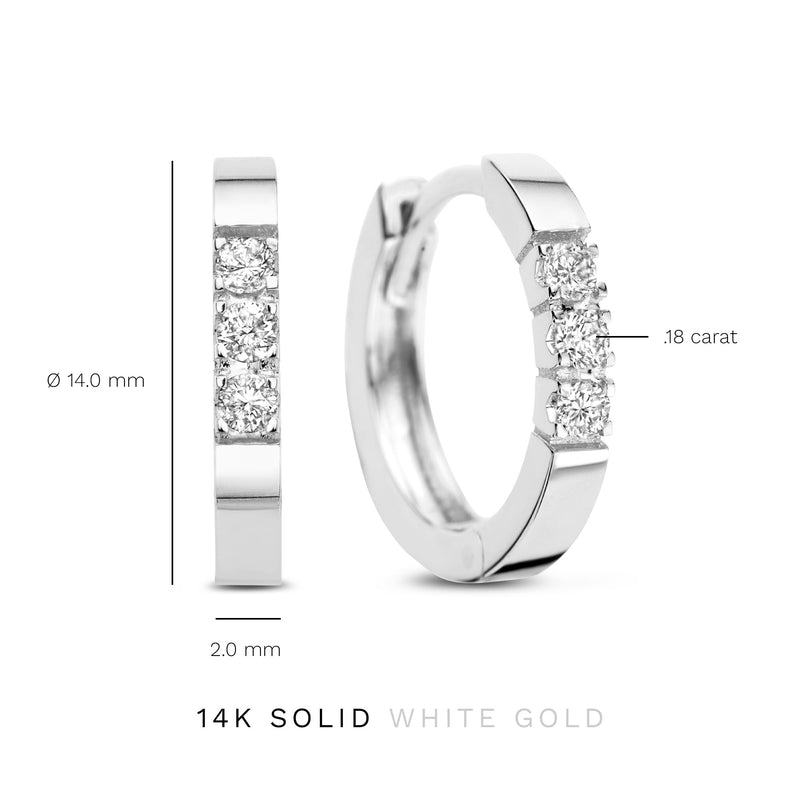 Isabel Bernard De la Paix Femmes Créoles Or blanc 14 carats IBD360017-zoom-