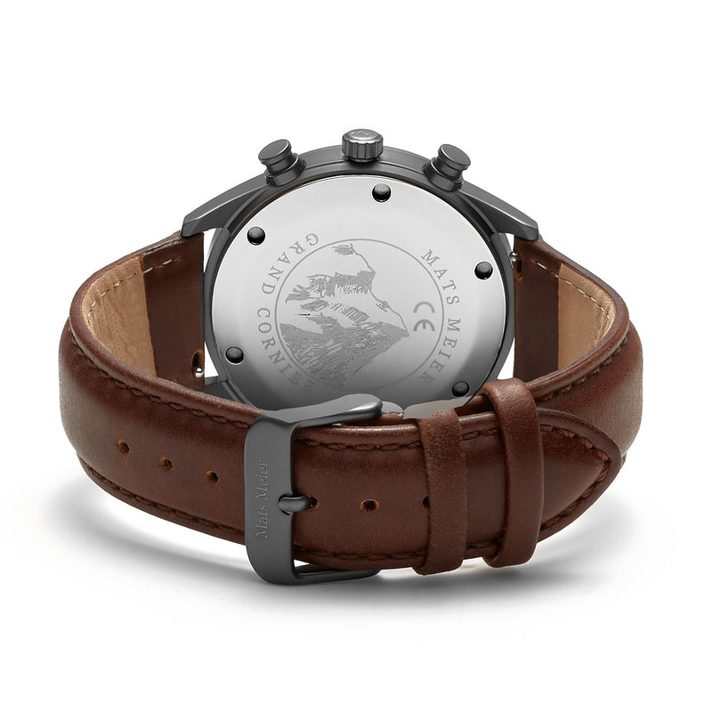 Mats Meier Grand Cornier Hommes Montre Marron MM00104-zoom-