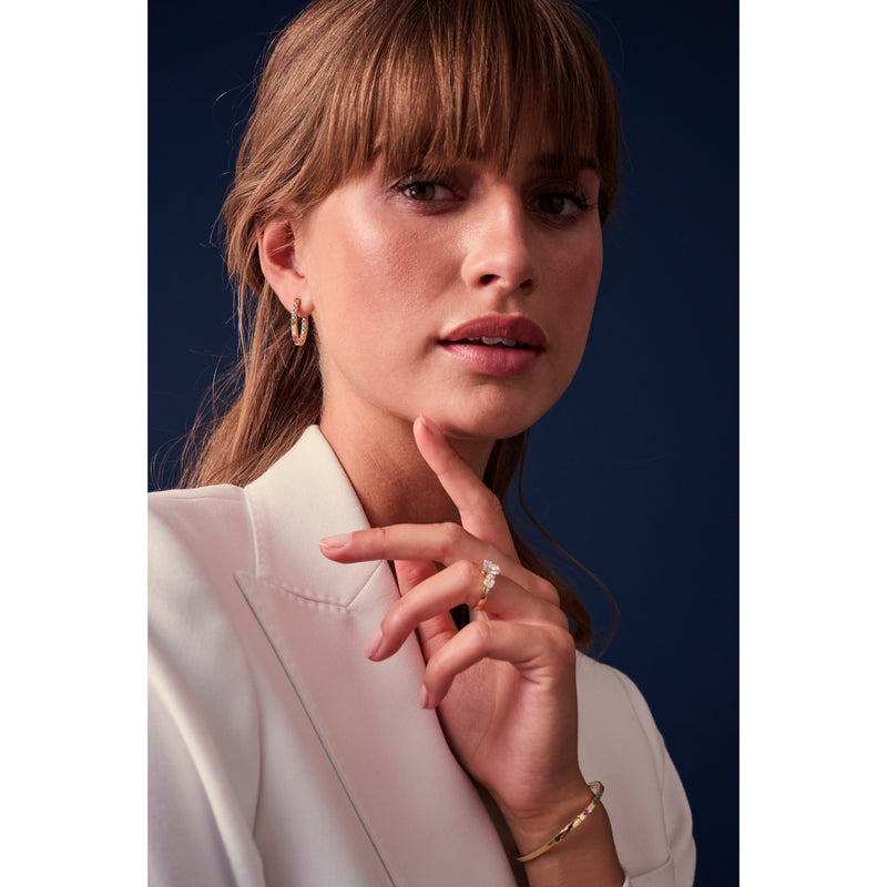 Sif Jakobs Ellisse Boucles d'oreilles Plaqué or 18 carats SJ-E2312-XCZ-YG-zoom-