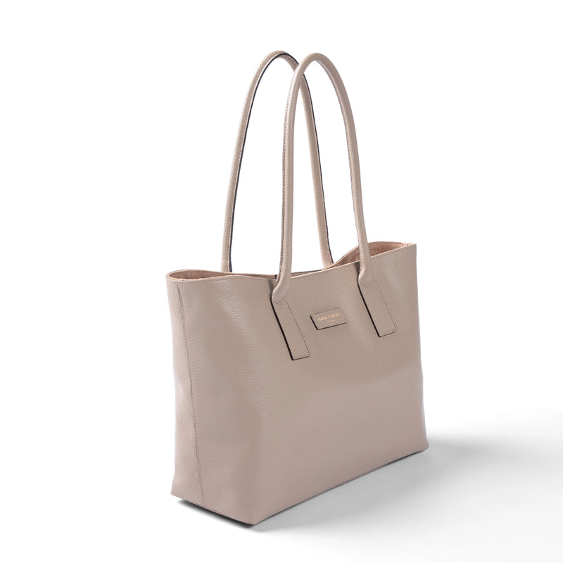 Isabel Bernard Honoré Elin Taupe Sac À Épaule En Cuir De Veau IB25111-078-zoom-
