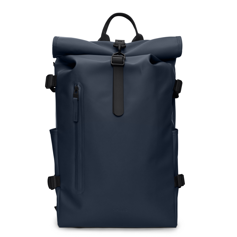 Rains Navy Rolltop Backpack Large R14590-47-zoom-