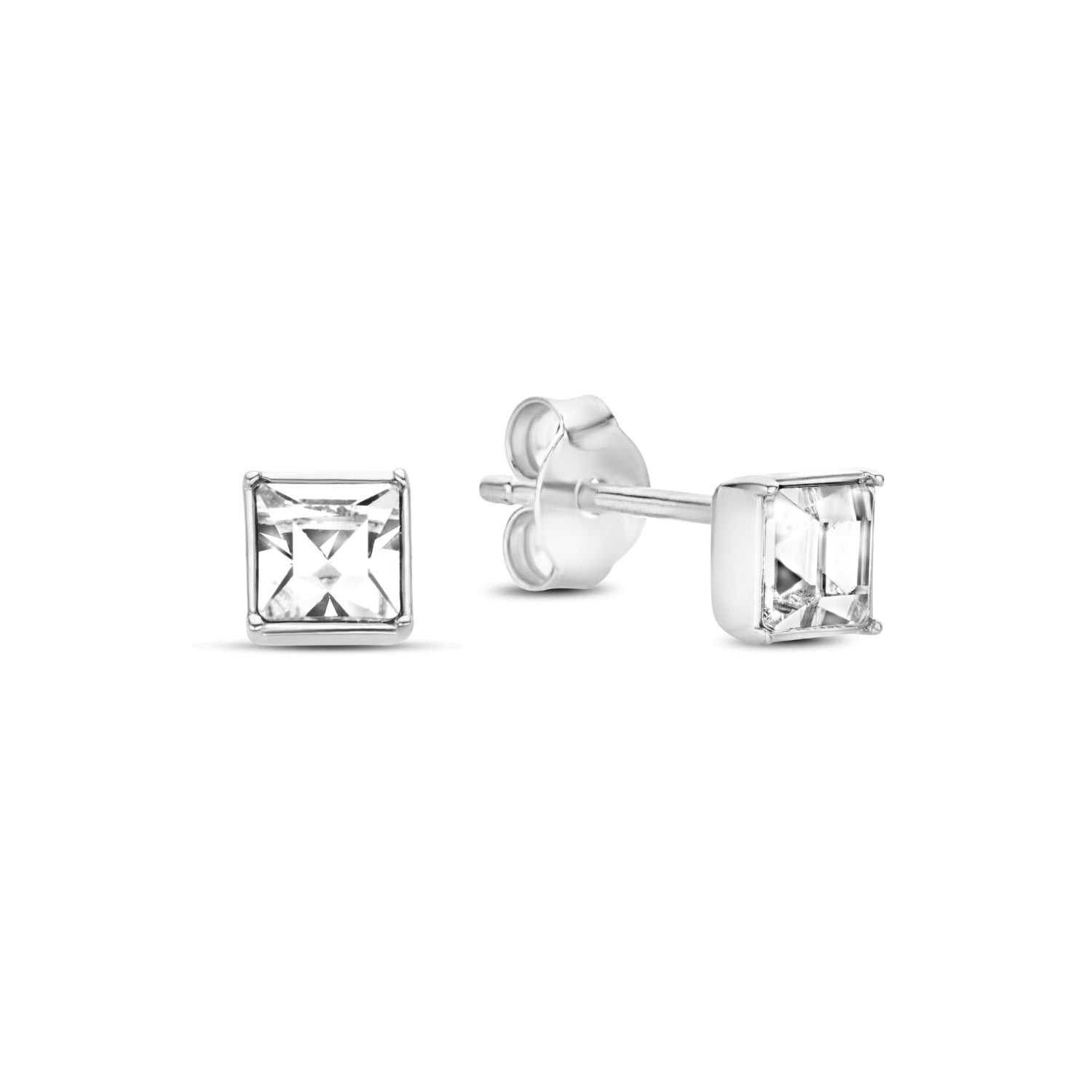 Parte Di Me Cento Luci Perla 925 sterling silver ear studs with preciosa crystal PDM36149