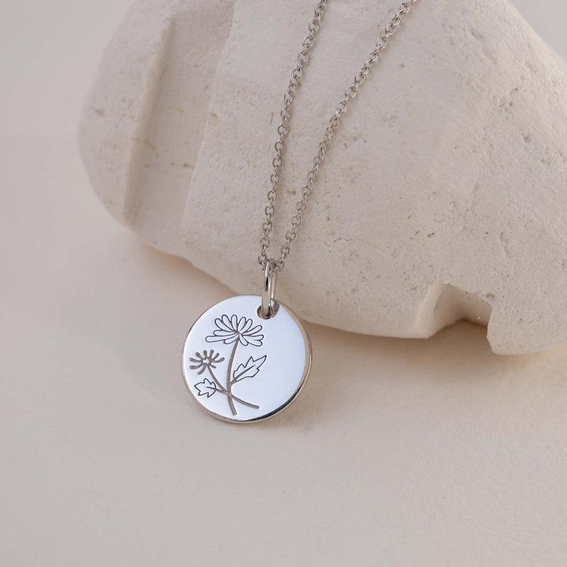 Violet Hamden Venus Collier en Argent 925 Sterling avec Fleur de Naissance VH340026-NOV-zoom-