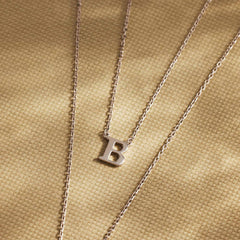 Isabel Bernard Saint Germain Chloé 14 Carat Whitegold Initial Necklace IB340061-A