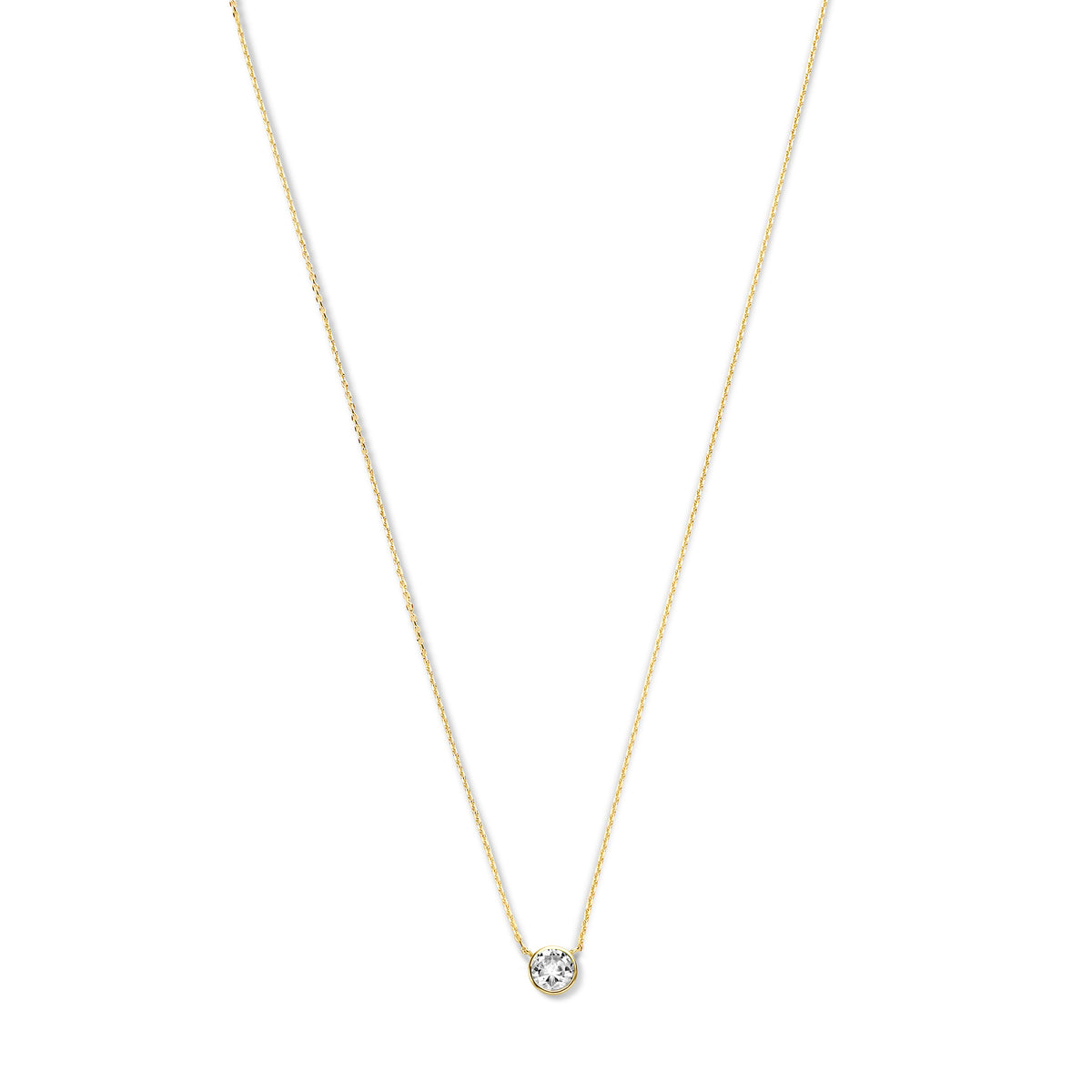 Violet Hamden Venus 925 Sterling Silver Gold-coloured Necklace with Birthstone VH340010-OCT