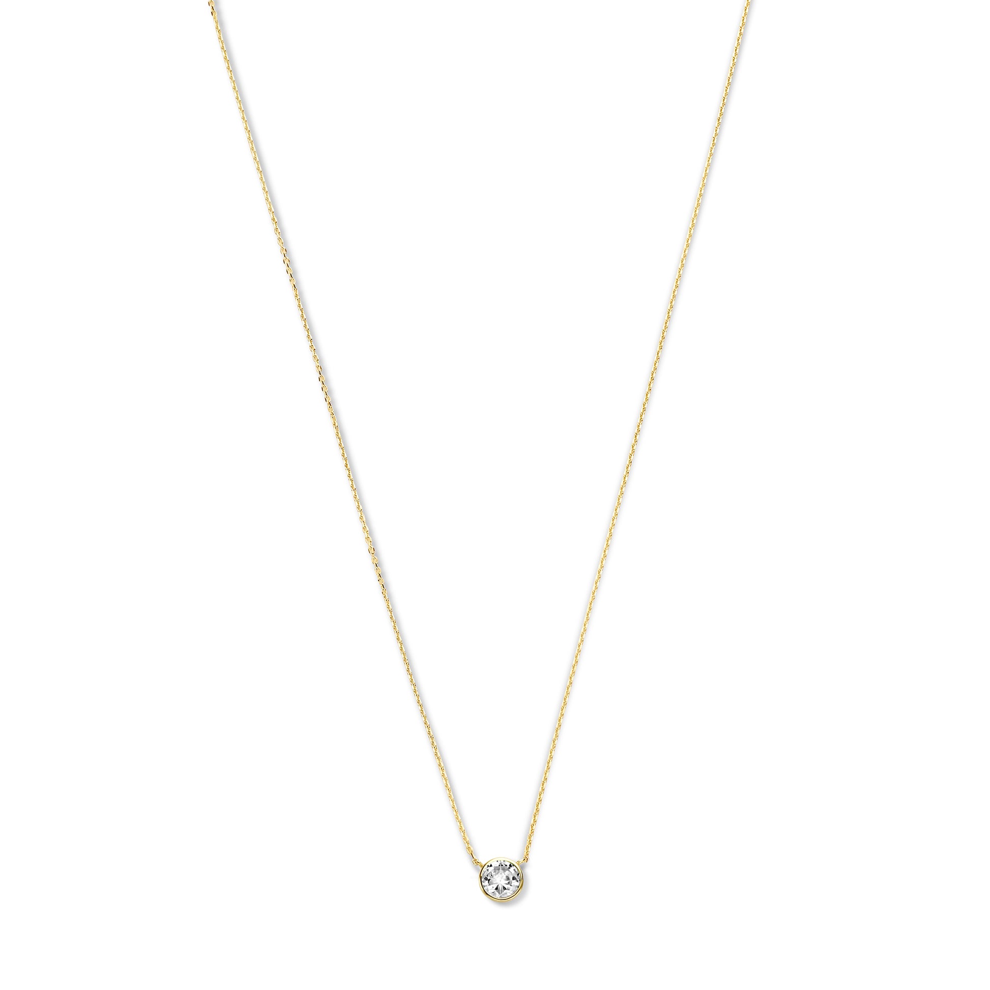 Violet Hamden Venus 925 Sterling Silver Gold-coloured Necklace with Birthstone VH340010-OCT