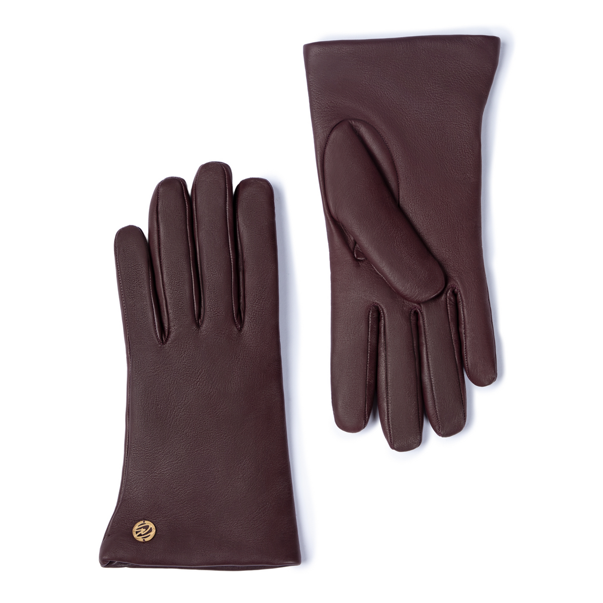 Isabel Bernard Honoré Eleanor Bordeaux Red goatskin leather gloves IB67000-352-7.5