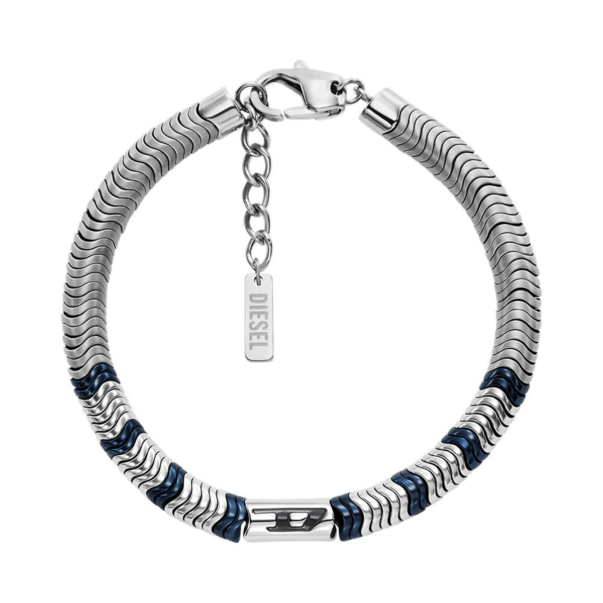 Diesel D Logo Silver Coloured Bracelet DX1572931