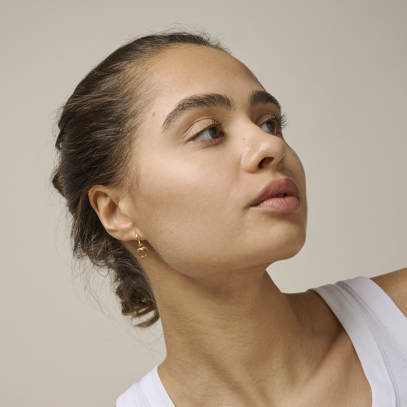 ENAMEL Copenhagen Gold Plated Organic Heart Charm C016G-zoom-