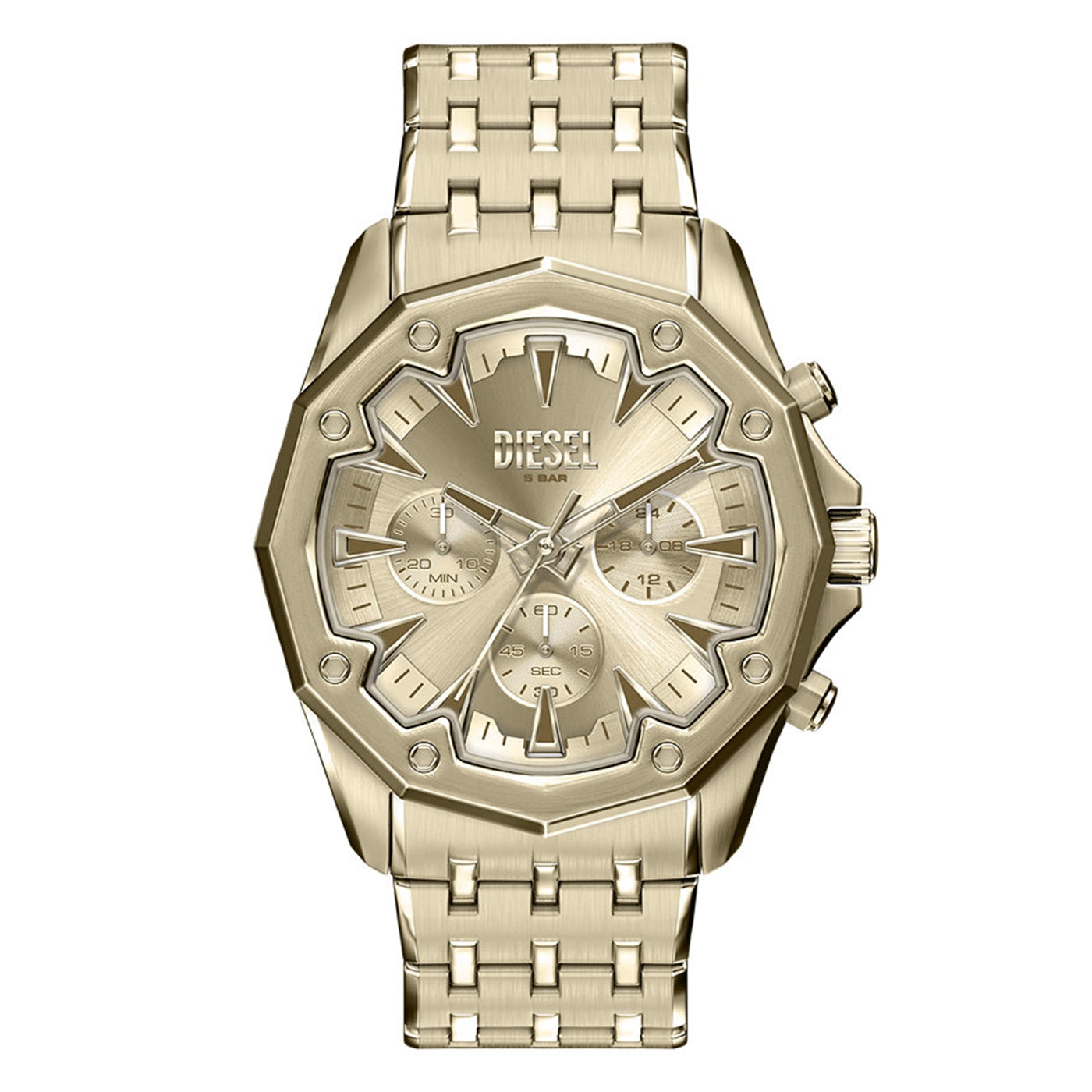 Diesel Stinger Round Gold Dial Watch DZ4707