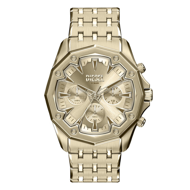 Diesel Stinger Round Gold Dial Watch DZ4707-zoom-