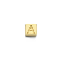 Isabel Bernard Le Carré Felie 14 Carat Golden Initial Charm cube IB340043