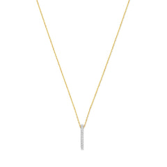 Isabel Bernard De la Paix Flavie 14 Karat gold necklace with diamond 0.06 carat IBD350032