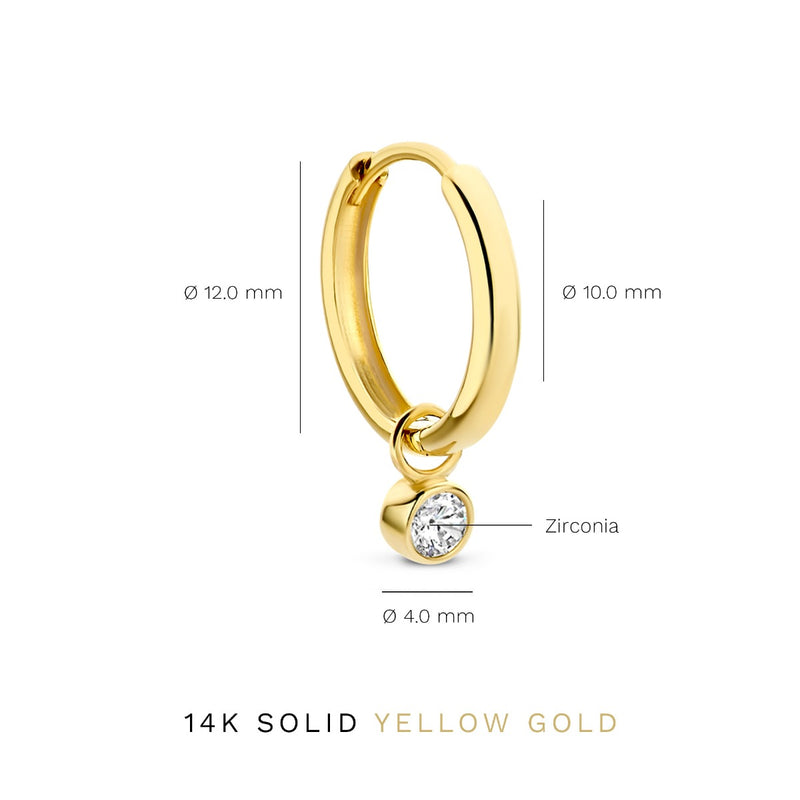 Isabel Bernard Rivoli Femmes Créoles Or 14 carats IB360156-zoom-