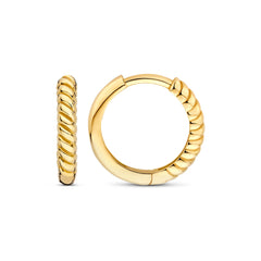 Beloro Jewels La Rinascente Fleur 9 karat gold hoop earrings BO360105
