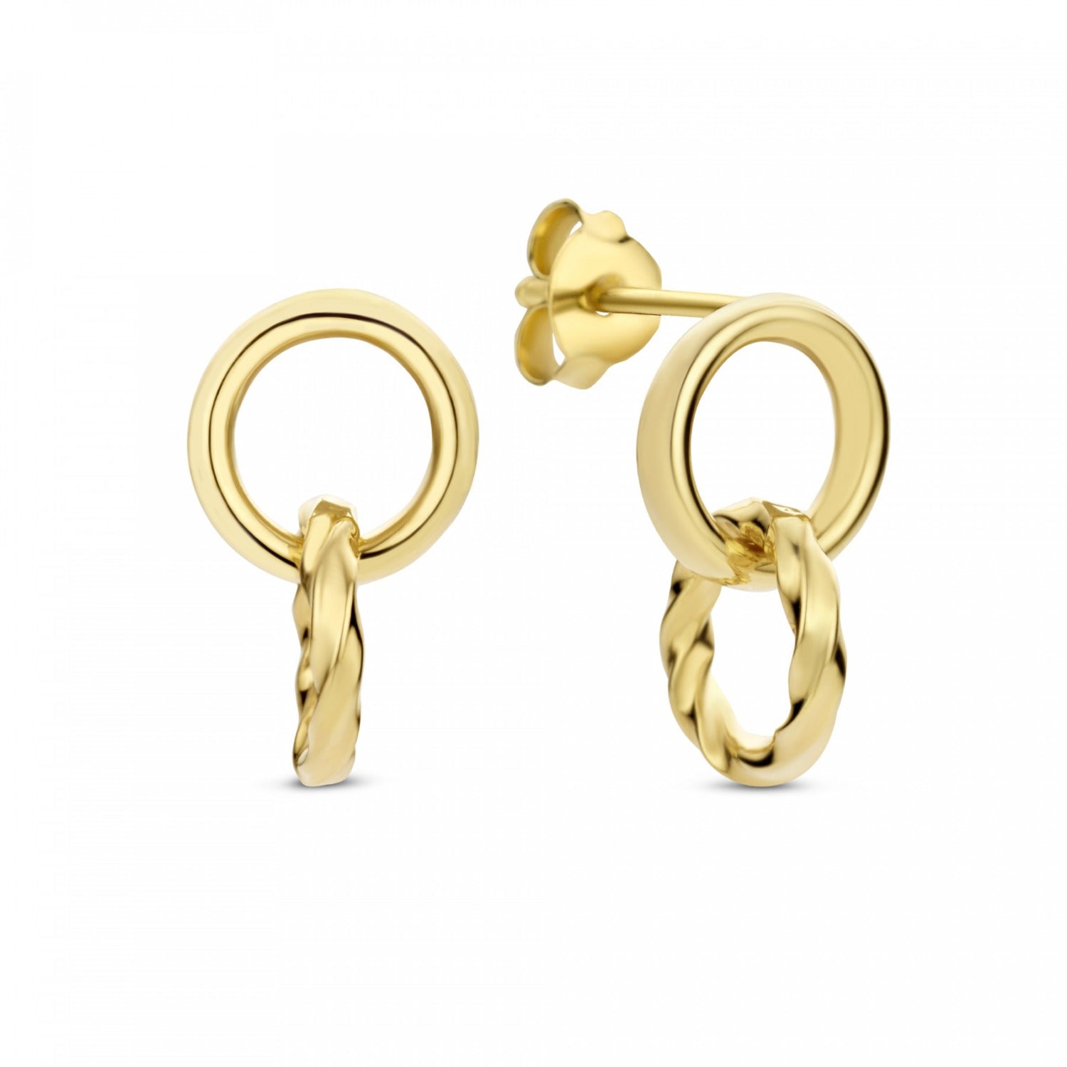 Isabel Bernard Cadeau D'Isabel 14 Carat Golden Earrings Set IB90146