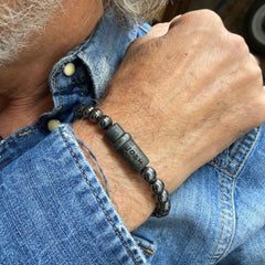 Josh Natural stone Bracelet 09285-BRA-VB/HEMATIT/M