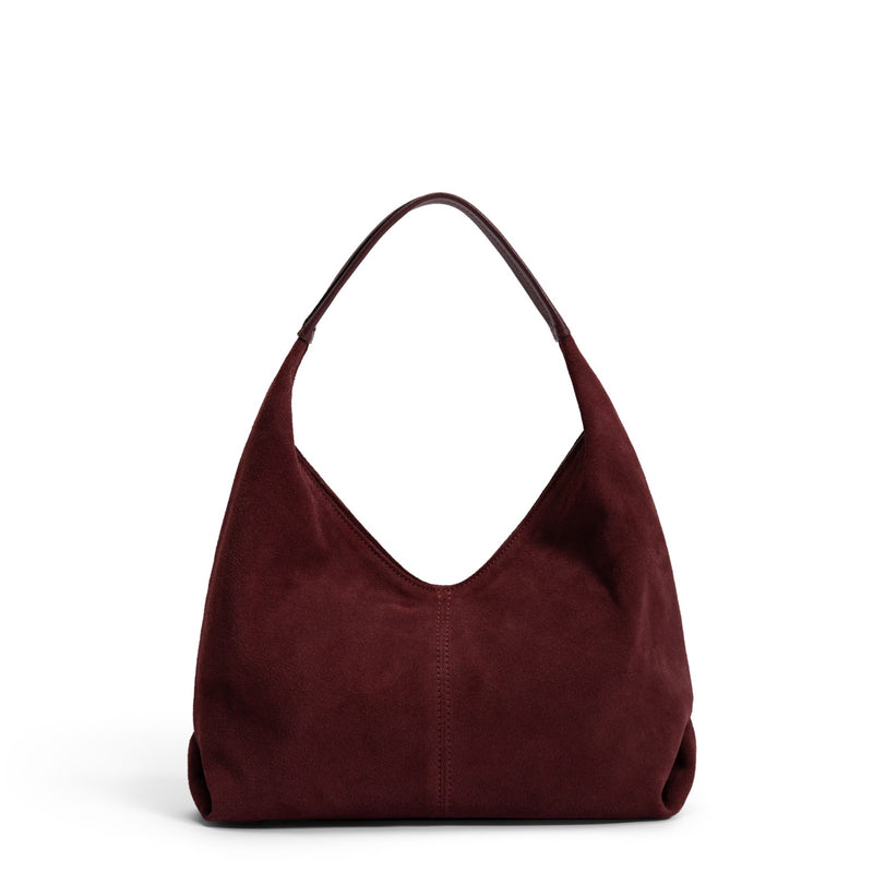 Isabel Bernard Honoré Grace Mini sac à main en suède bordeaux IB21132-152-zoom-