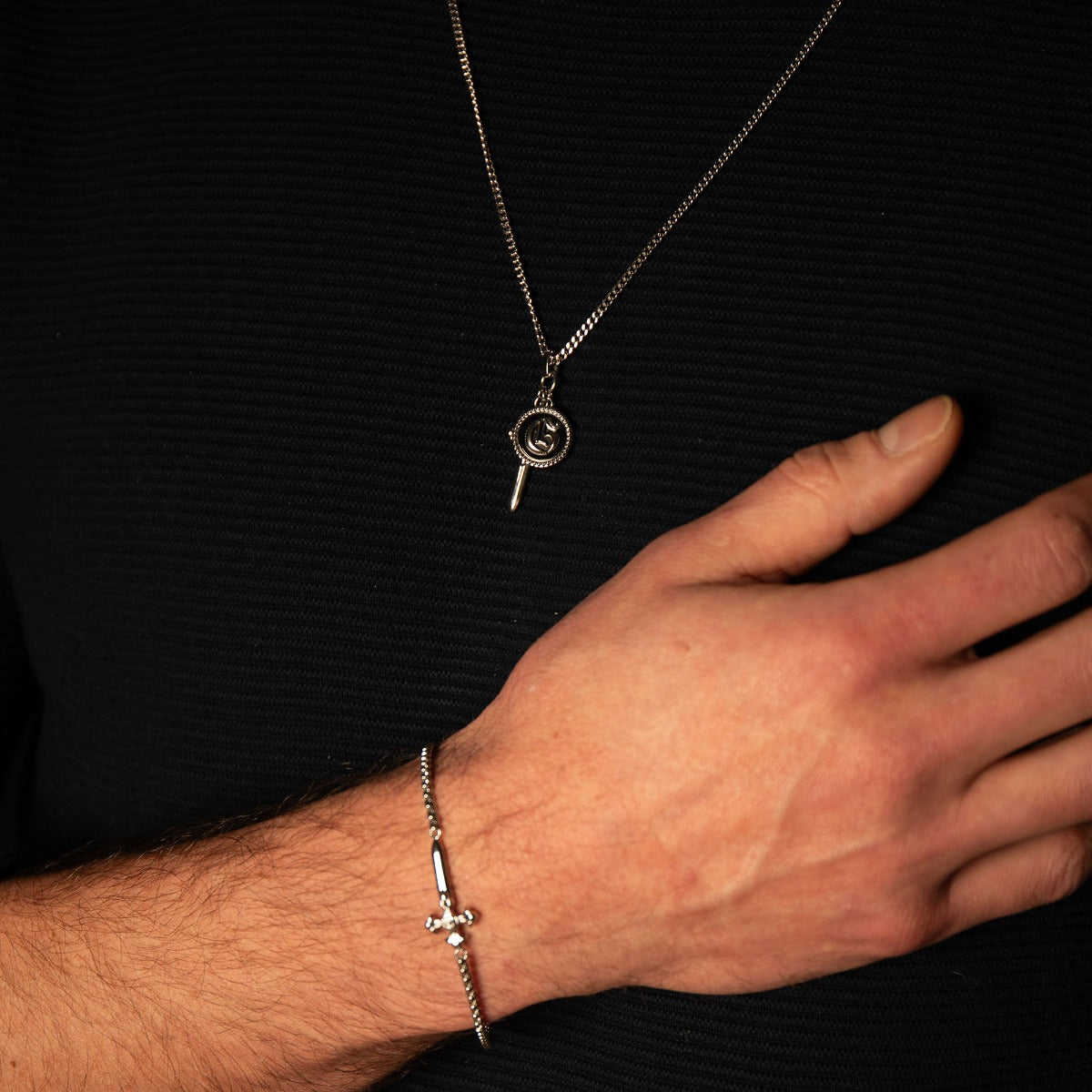 GUESS Silver Necklace JUMN04023JWSTBKT-U