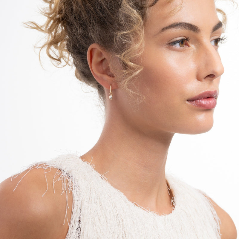 Isabel Bernard Le Marais Sophie Créoles en Or 14 Carats avec Pierre de Zirconium IB360293-zoom-