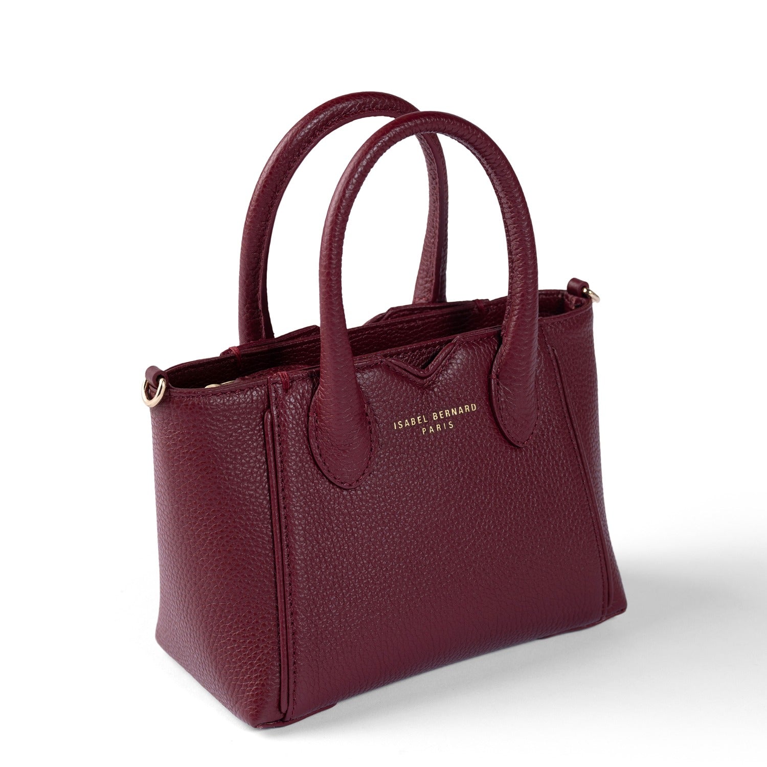 Isabel Bernard Honoré Cloe Mini Bordeaux Calfskin Leather Handbag IB21124-052