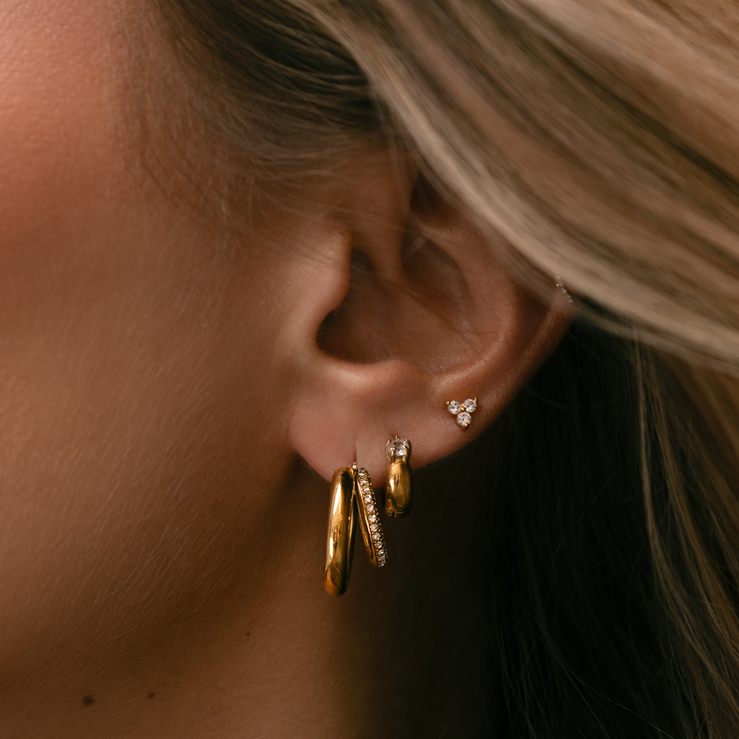 Mockberg Kenza Raya Gold Plated Hoops MB1759