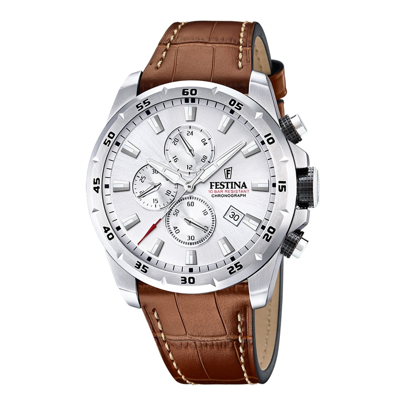 Festina Timeless Chrono Hommes Montre Marron F20692/1-zoom-
