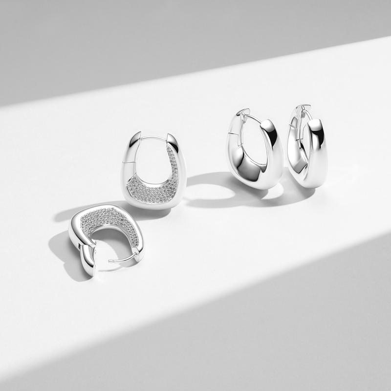 Sif Jakobs 925 Sterling Silver Borsa Pianura Grande Earrings SJ-E2621-zoom-